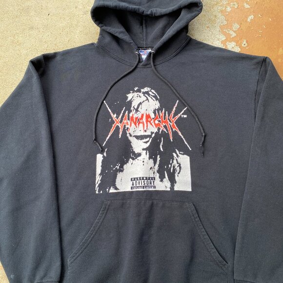 Lil Xan Total Xanarchy Hoody Sweatshirt Black Size XL Artist Music Horror - Picture 3 of 7